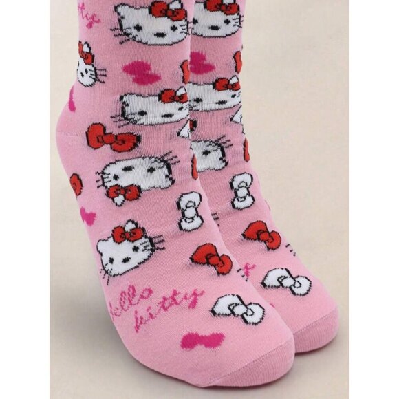 Women's Hello Kitty 1 Pair Of Mid Length Personalized Fun Rich Colorful Socks - Picture 1 of 3
